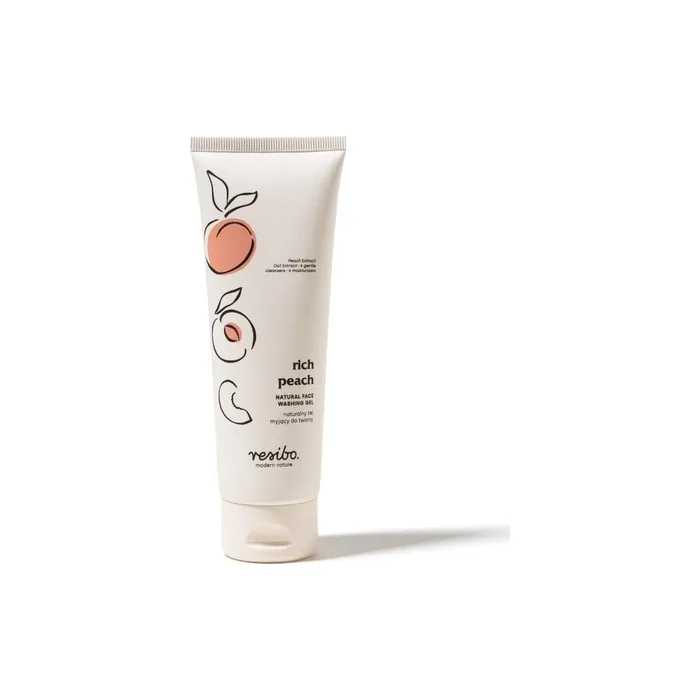Resibo Rich Peach Natural Face Washing Gel 125ml 100% Vegan