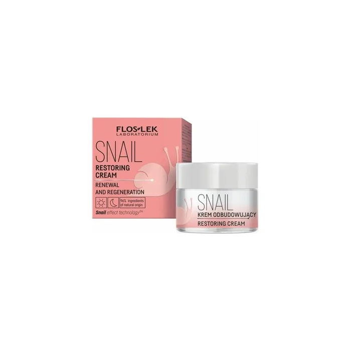 FLOSLEK Snail Slime Day and Night Care 50ml Face Cream with Snail Extract Moisturizer for Wrinkles Fine Lines & Dark Spots Anti-Aging Skincare