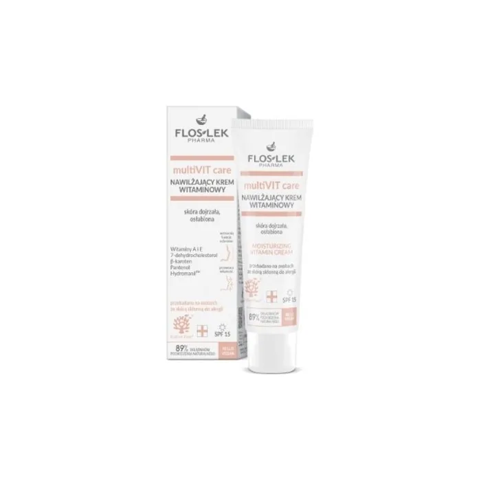 Floslek Pharma Multivit Care Moisturizing Cream For Mature And Weakened Skin With Vitamins 50 Ml
