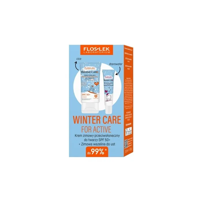 Floslekset Winter Care For Active Protective Cream For Face 30ml And Lip Balm 10g