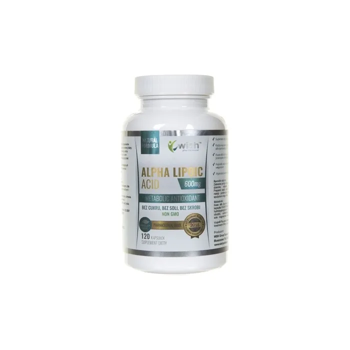 Wish Pharmaceutical Alpha Lipoic Acid (ALA) 600mg 120 Capsules