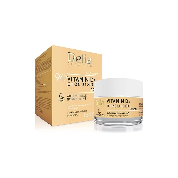 Delia Cosmetics Vitamin D3 Precursor Anti-Wrinkle Normalizing Night Cream for All Skin Types 50ml