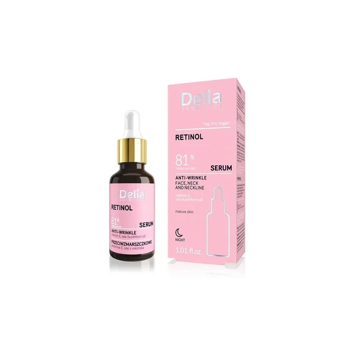 Delia Cosmetics Retinol Anti-Wrinkle Serum for Mature Skin 30ml