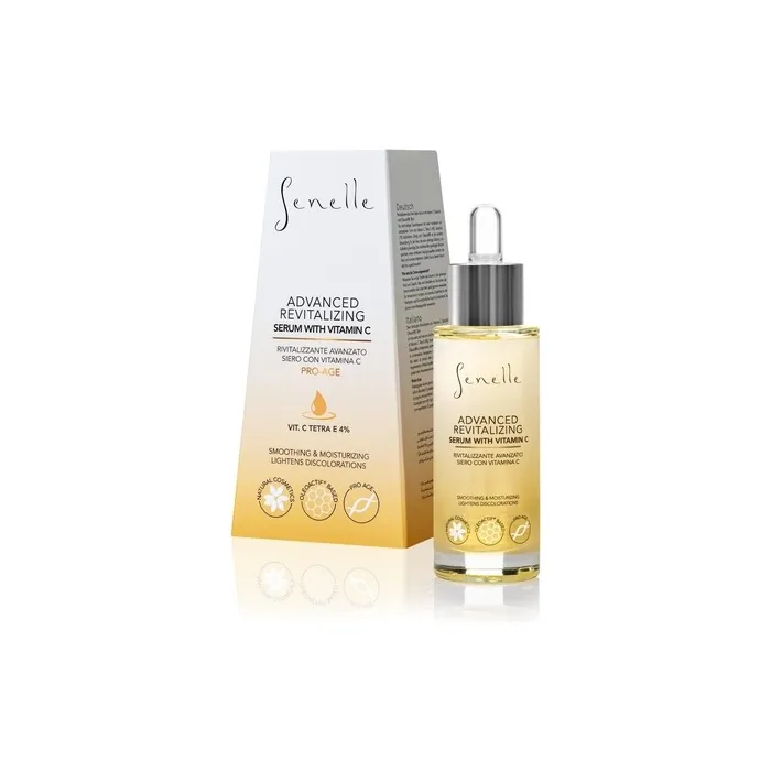 Senelle Revitalizing Anti-Wrinkle Serum Hydrating Nourishing Firming Lifting Formula with Vitamin C and E Steochiol Oleoactif DIAM Tomato Seed Oil 30ml