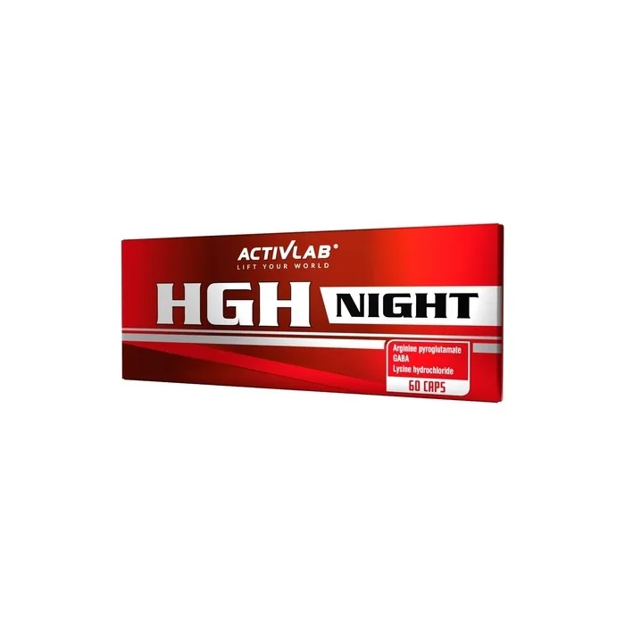 Activlab HGH Night 60 Capsules - Combination of Arginine, Gaba, Lysine - Before Bedtime - Concentration, Regeneration - Reduction of Fat Tissue - Increase in Strength and Muscle Mass - Bodybuilding, Powerlifting, Martial Arts