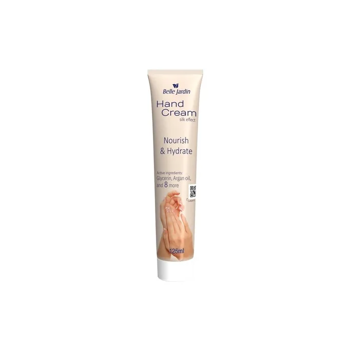 Belle Jardin Hand Cream Silk 125ml - Nourishing and Moisturizing with Glycerin and Argan Oil