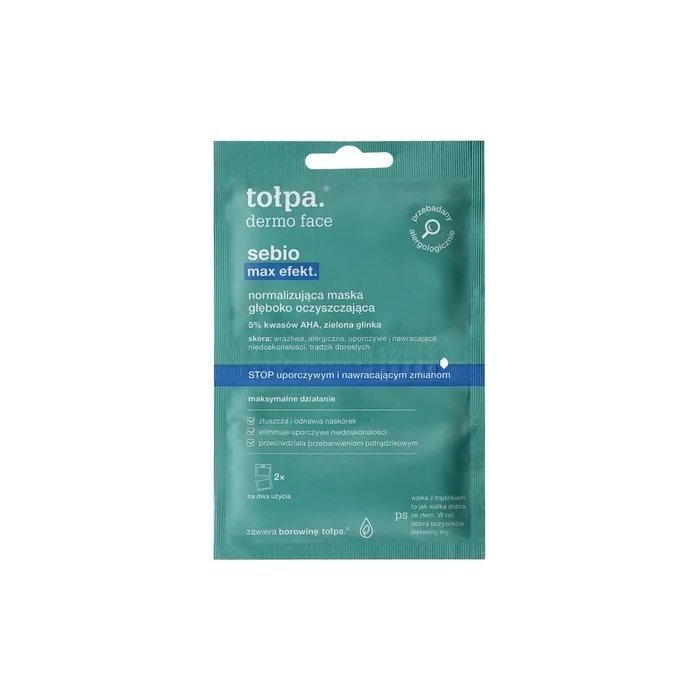 Tolpa Tolpa Dermo Face Sebio Max Effect Normalizing Deep Cleansing Mask 6ml X 2 Sachet