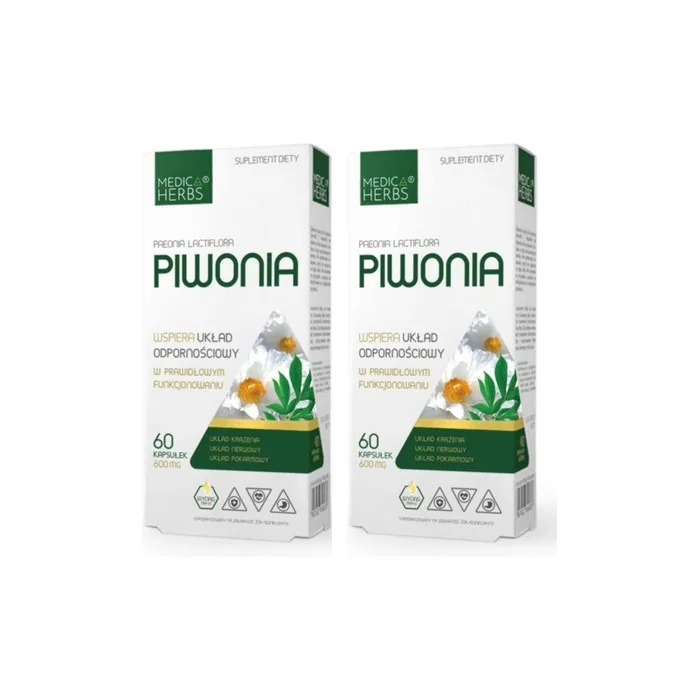 Peony Extract Paeonia Lactiflora Root 600mg Herbal Supplement 120 Capsules