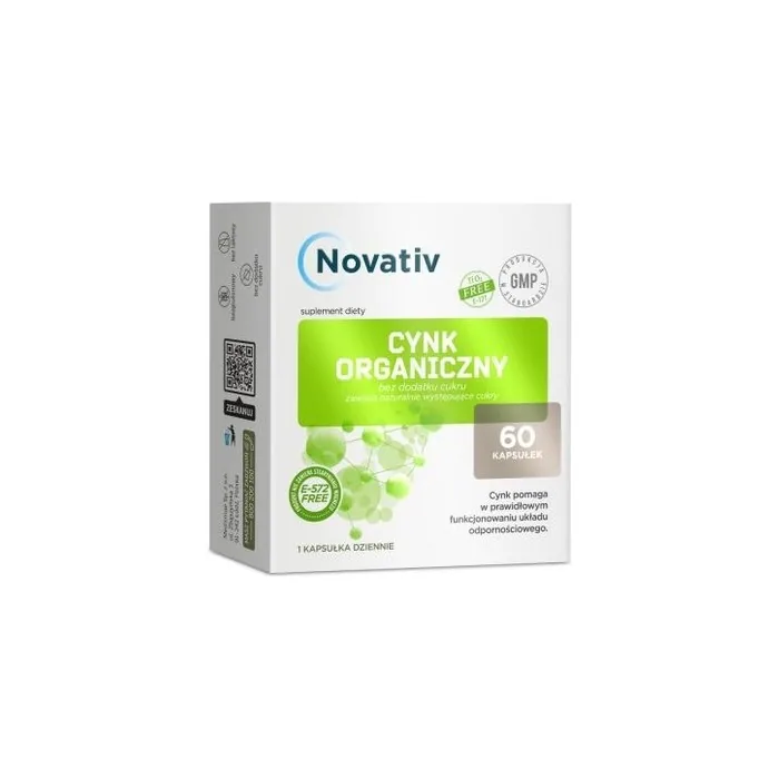 Novativ Organic Zinc 60 Capsules For Long Term Health