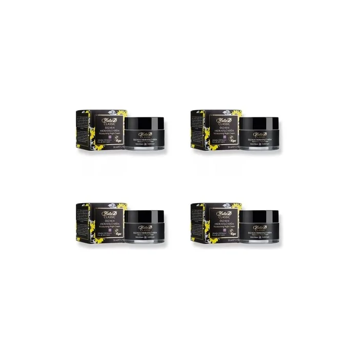 Helia-D Classic Moisturizing Night Face Cream for All Skin Types Vegan 50ml - Pack of 4