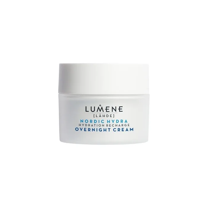 Lumene Hydration Recharge Overnight Cream Hyaluronic Acid Facial Moisturizer 50mL