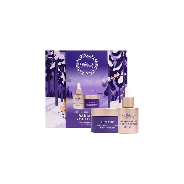 Lumene Nordic Ageless Radiant Youth Gift Set Multipeptide Serum 30ml And Night Cream 50ml