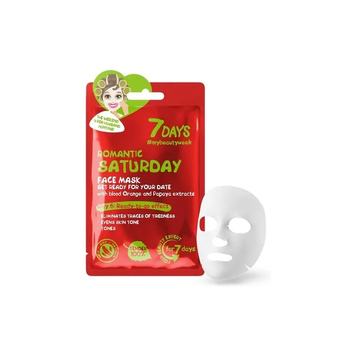 Face Sheet Mask With Blood Orange And Papaya Extracts To Eliminate Traces Of
