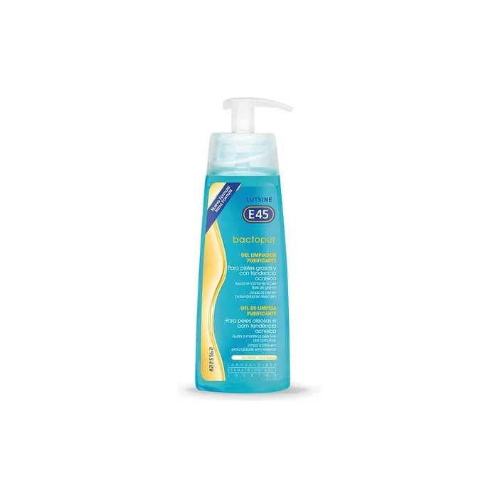 Bactopur Lutsine E45 Purifying Cleansing Gel Deeply Cleanses Skin