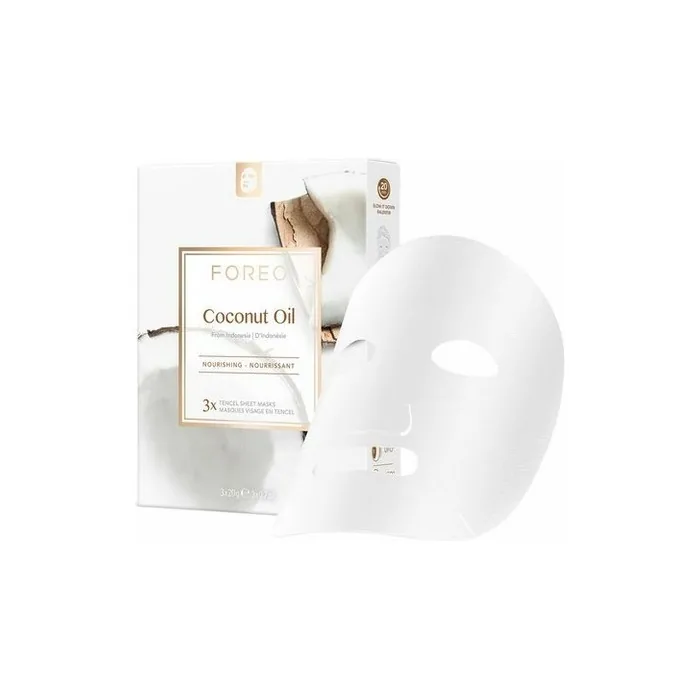 Foreo Nourishing Sheet Mask For Dehydrated Skin Coconut Oil 3 X 20 G