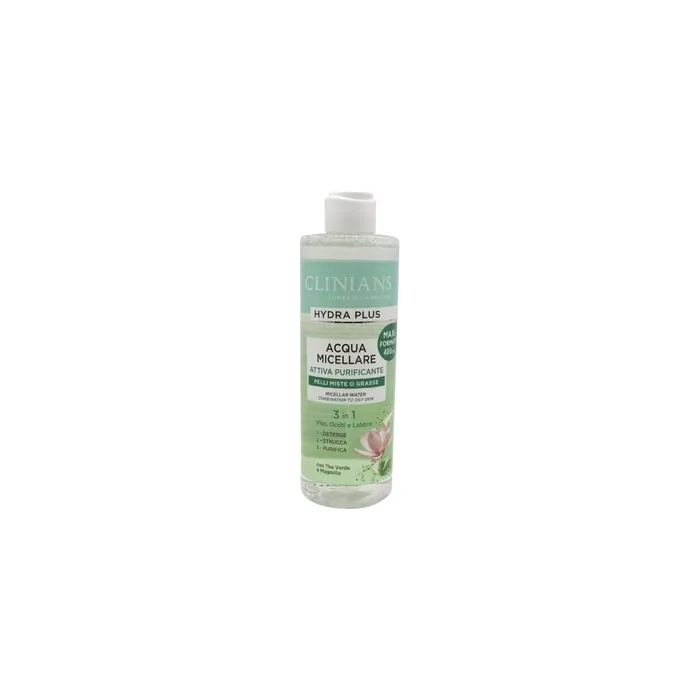 CLINIANS Hydra Plus Active Micellar Water with Green and Magnolia for 3-in-1 Cleansing