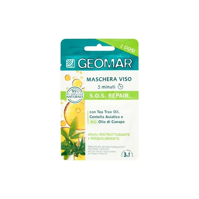 Geomar Face Cream Mask S.O.S Repair with Tea Tree Oil Restructuring and Balancing