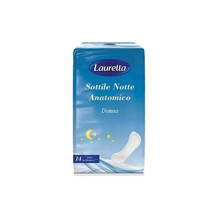LAURELLA Thin Night Anatomical 14 Pieces Hypoallergenic