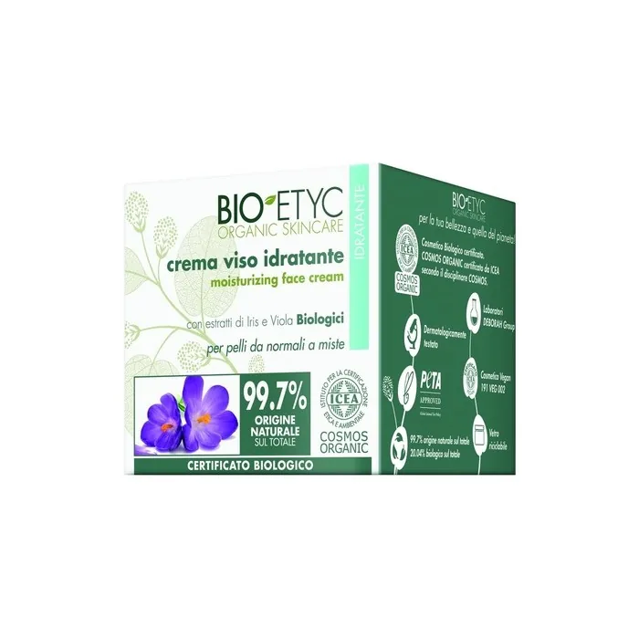 Bio Etyc Organic Moisturizing Cream with Organic Iris and Violet Extracts for Normal to Combination Skin 50ml