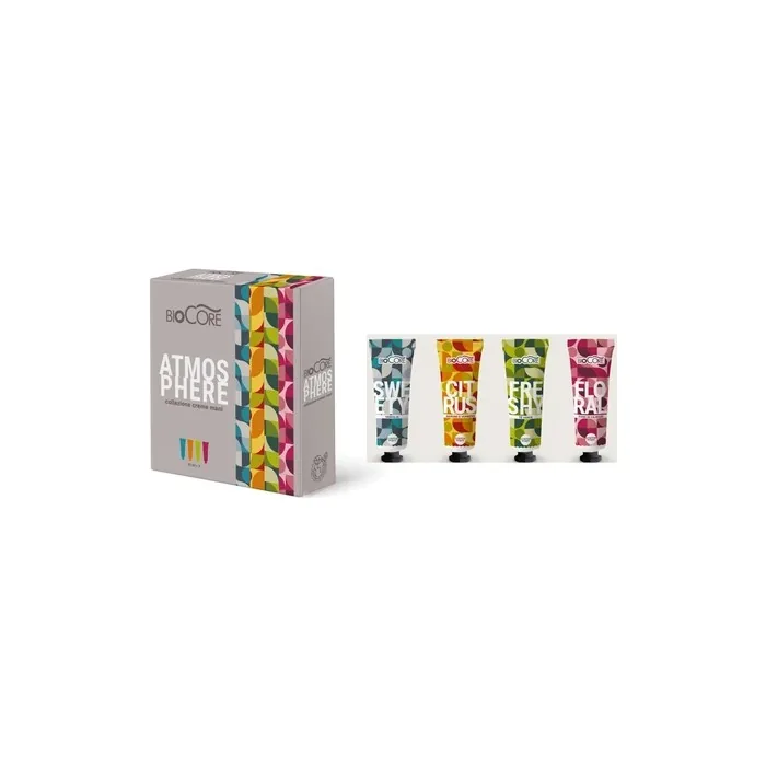 BIOCORE Atmosphere Gift Set 4 Hand Creams 30ml - Vanilla, Citrus, Verbena, Green Tea, Cherry Blossom