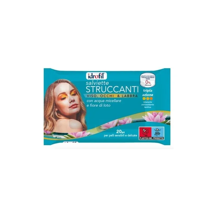 Idrofil Makeup Remover Wipes 20 Pcs With Micellar Water