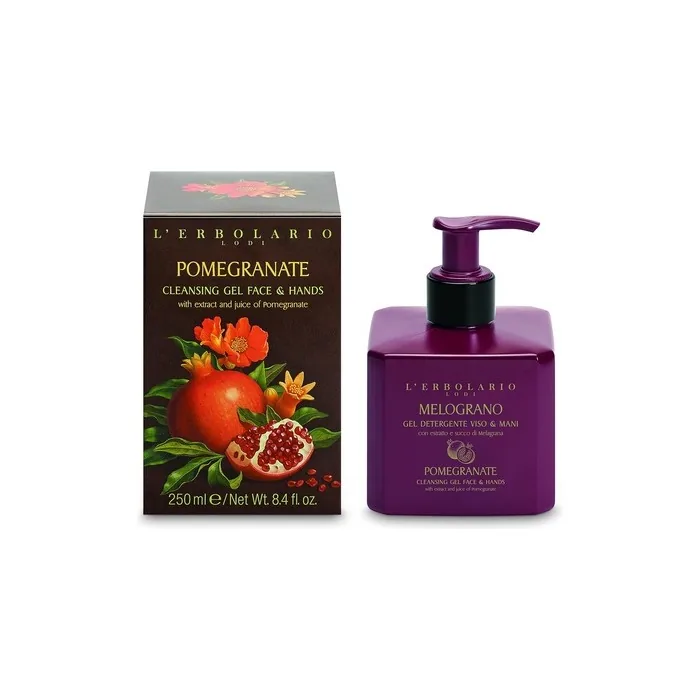 LErbolario Pomegranate Cleansing Gel for Face and Hands 8.4 oz