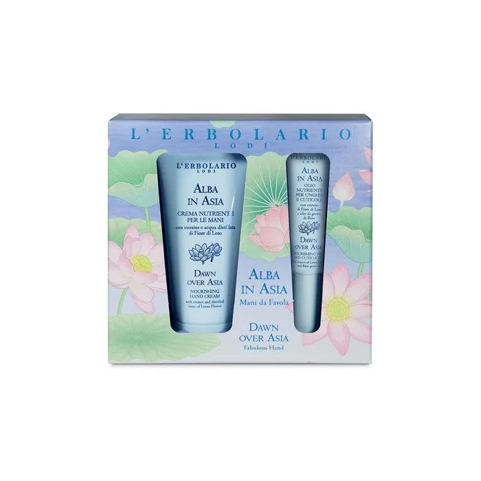 L'Erbolario ALBA IN ASIEN Hand Care Set - Nourishing Hand Cream 50ml and Nail Oil 75ml - Limited Edition