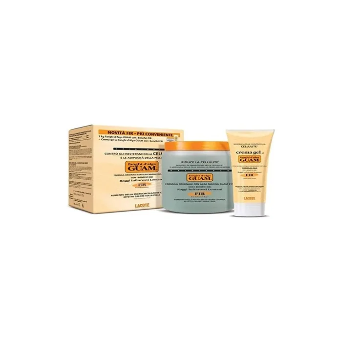 Guam D'Alga Mud for Comfort 1kg and Cream-Gel with Infrared Benefits 200ml Ivory