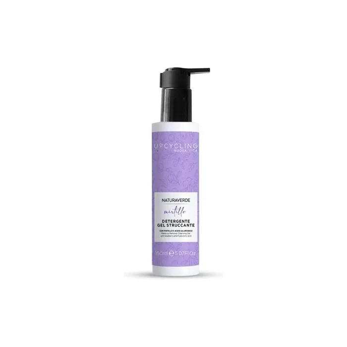 Naturaverde Upcycling Blueberry Facial Makeup Cleansing Gel with Cranberry Extract and Hyaluronic Acid 150ml
