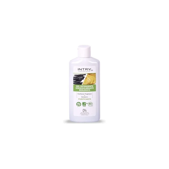 Harbor Intra Organic Sebum-Balancing Face Cleansing Gel with Charcoal and Ginger 200ml
