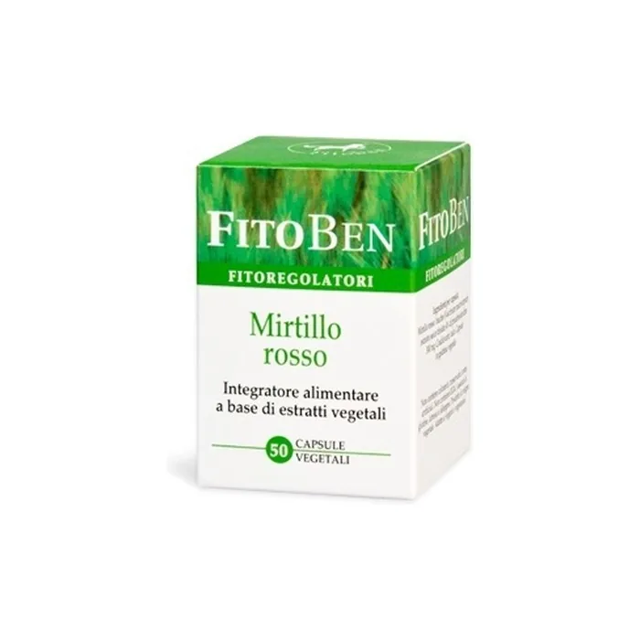 Fitoben Mirtillo Rosso Natural Supplement for Urinary Health 50 Capsules