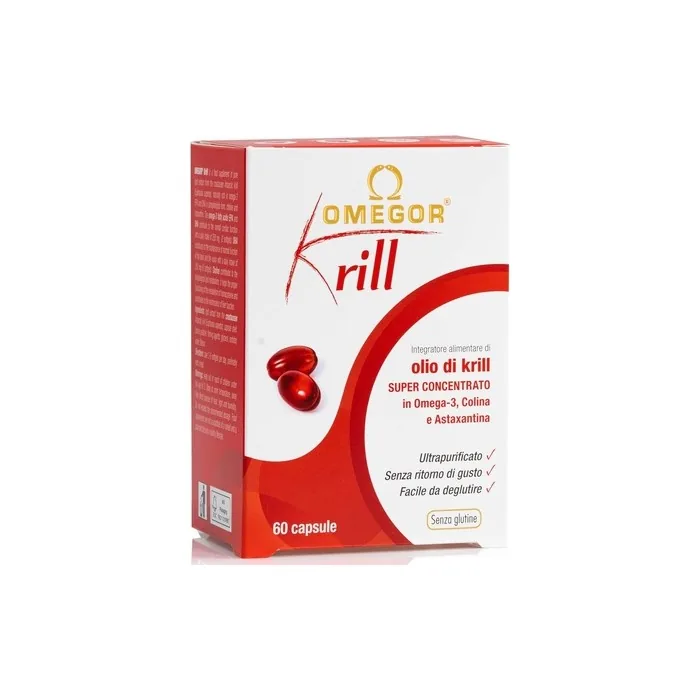 Omeg Krill Pure Krill Superba Oil Supplement with Omega-3, Choline, and Astaxanthin 60 Capsules