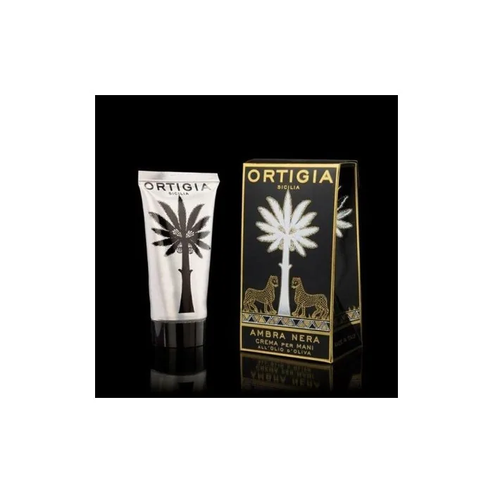 Ambra Nera Scented Hand Cream by Ortigia Sicilia Amber Olive Oil Aloe 80ml