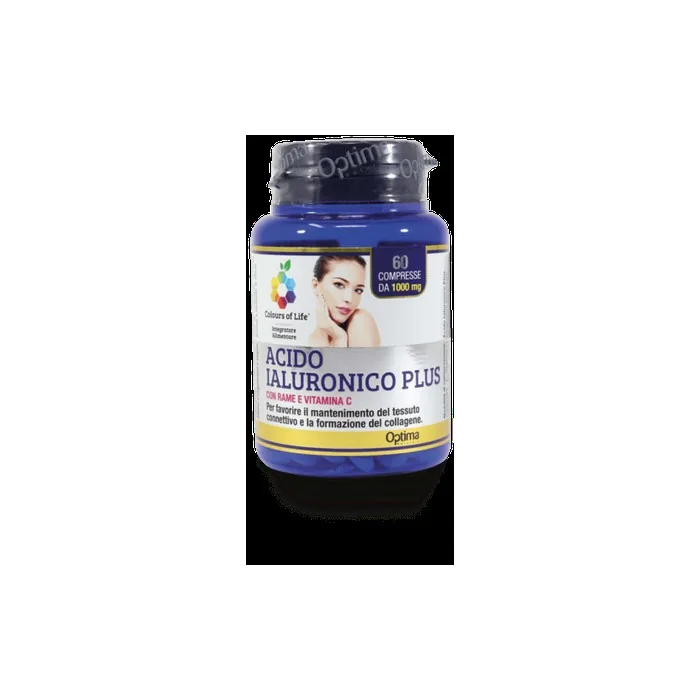 Hyaluronic Acid Plus with Copper and Vitamin C Colors of Life Optima Naturals 60