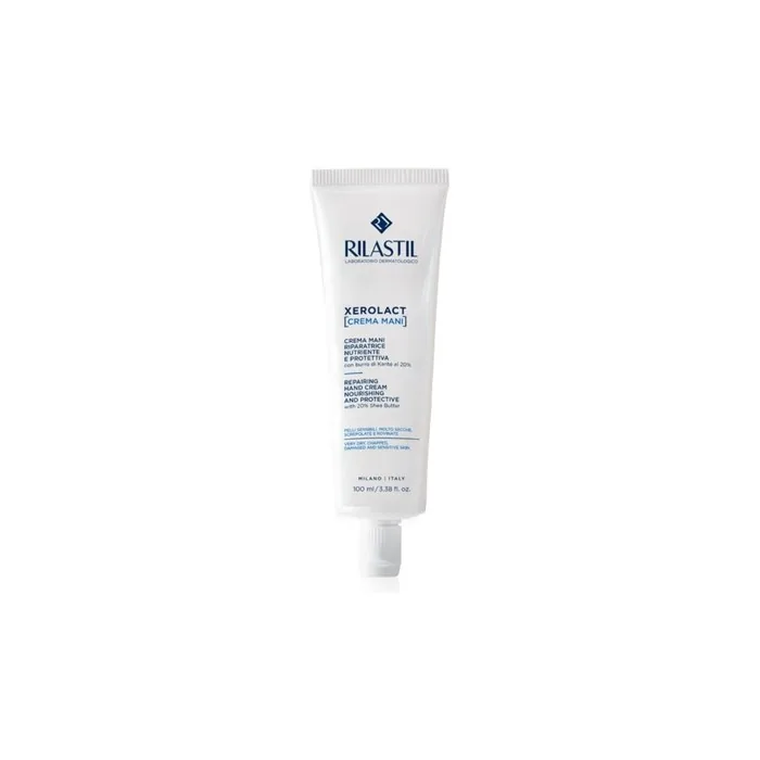 Rilastil Xerolact Hand Cream Repairing and Nourishing with Shea Butter for Sensitive Very Dry Skin 100ml