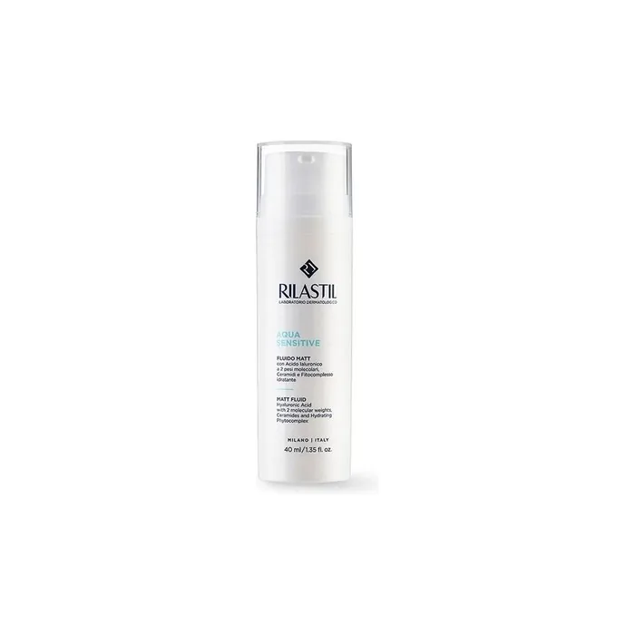 Rilastil Aqua Sensitive Matt Fluid for Sensitive Skin 40ml Transparent