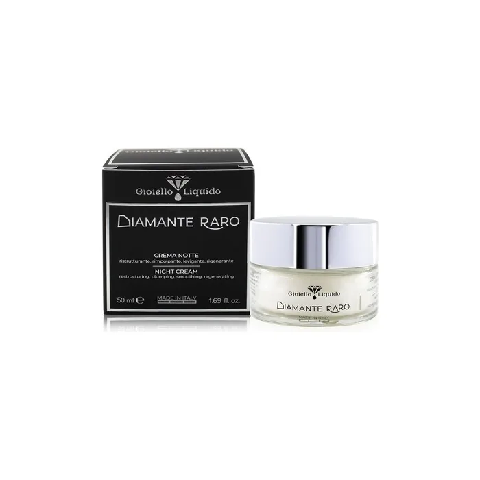 Night Face Cream with Revitalizing Anti-Wrinkle Effect Diamond Powder Caulerpa Lentillifera Betain and Cocoa Butter 50ml