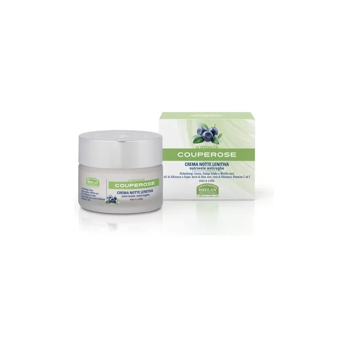 Helan Couperose Soothing Face Moisturizer for Night Skincare Routine with Vitamin C & E, Argan Oil, Aloe Vera Butter 50ml