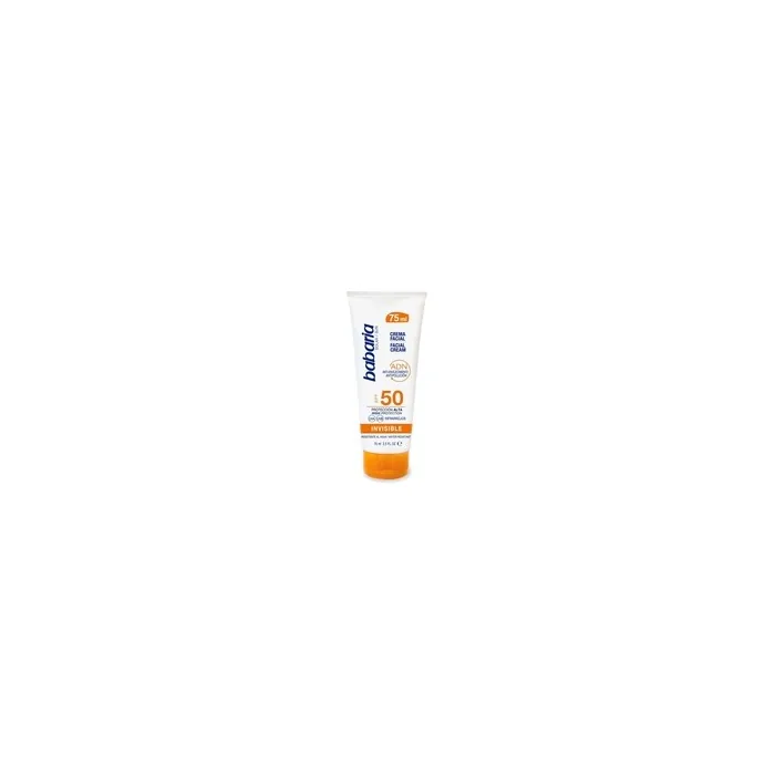 Babaria Facial Cream Invisible Spf 50 75 Ml High Protection Sunscreen