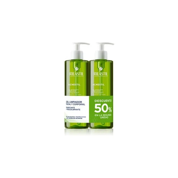 Rilastil Acnestil Purifying Cleansing Gel 400ml - Pack of 2