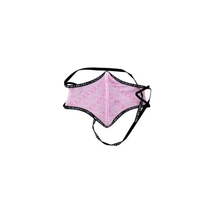 Reusable Cloth Sanitary Mask Lola Casademunt Black Pink Hearts