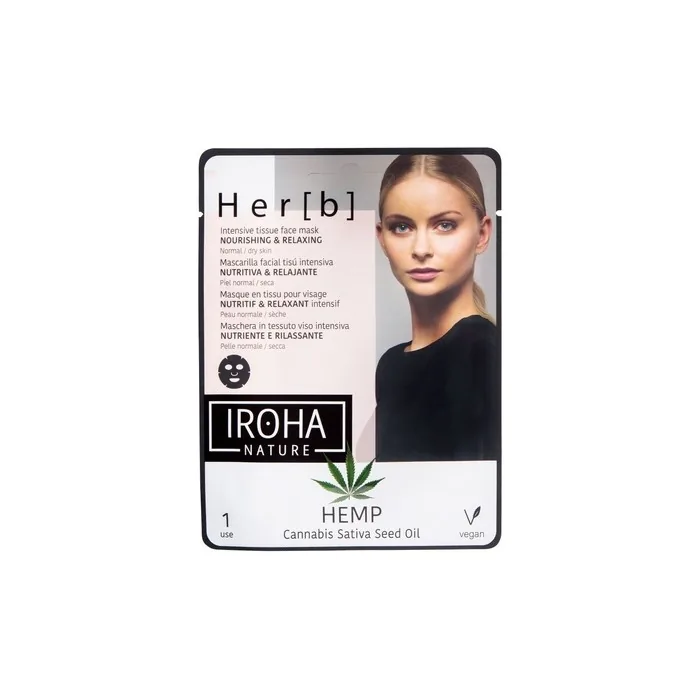 Iroha Nature Nourishing & Relaxing Tissue Face Mask - Cannabis 20g
