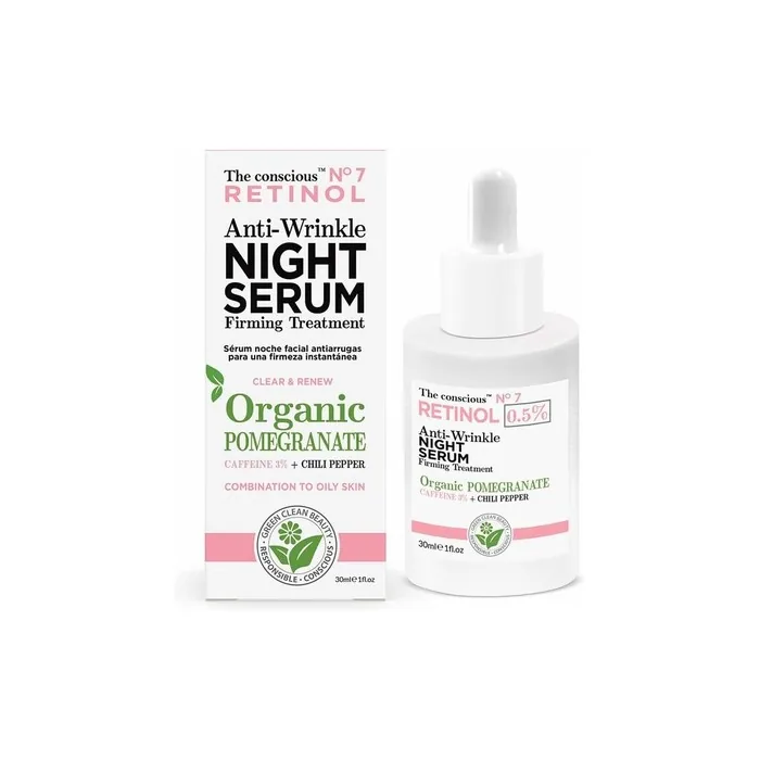 Retinol Anti-Wrinkle Night Serum Organic Pomegranate 30ml