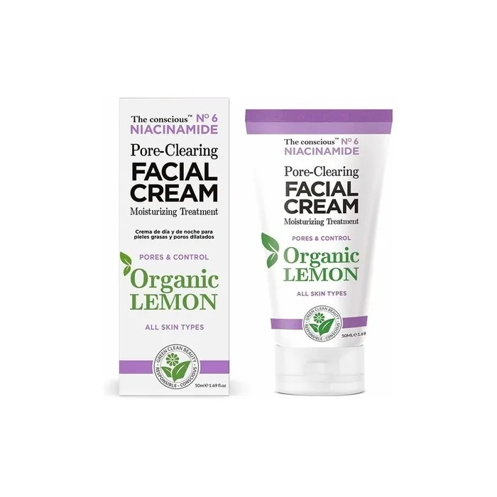 Niacinamide Pore-Clearing Facial Cream Organic Lemon 50ml