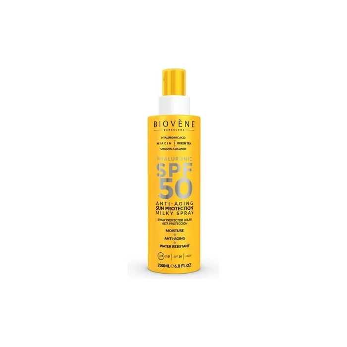 Biovène Barcelona Hyaluronic SPF 50 Anti-Aging Sun Protection Milky Spray High Protection UVA/UVB 200ml