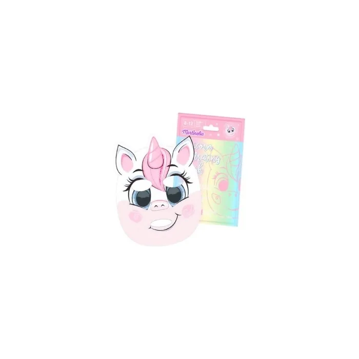 Martinelia Kids Face Mask Printed Unicorn Fabric Moisturizing Mask for Children 8-12 Years Beauty Routine Moisturizes Kids' Skin Boys and Girls