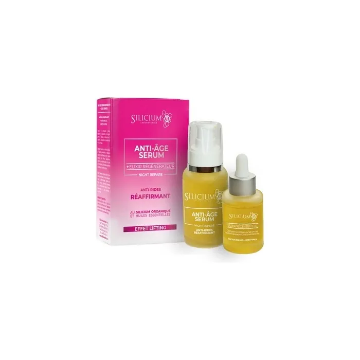 Silicium Antiaging Serum And Essential Elixir Face Treatment With Lifting Effect