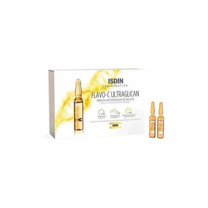 Isdin Isdinceutics Flavo C Ultraglican 30 Vials Of 2 Ml Antioxidant Day Serum