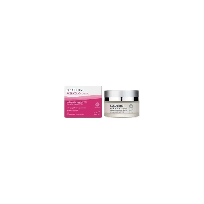 Sesderma Acglicolic Classic Moisturising Cream Spf15 50ml Hydrating Face Cream With Sun Protection