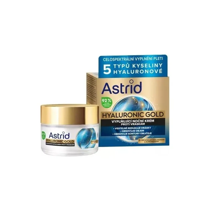 Astrid Anti-Wrinkle Filling Night Cream With Gold Proteins Hyaluronic Gold - 50 Ml